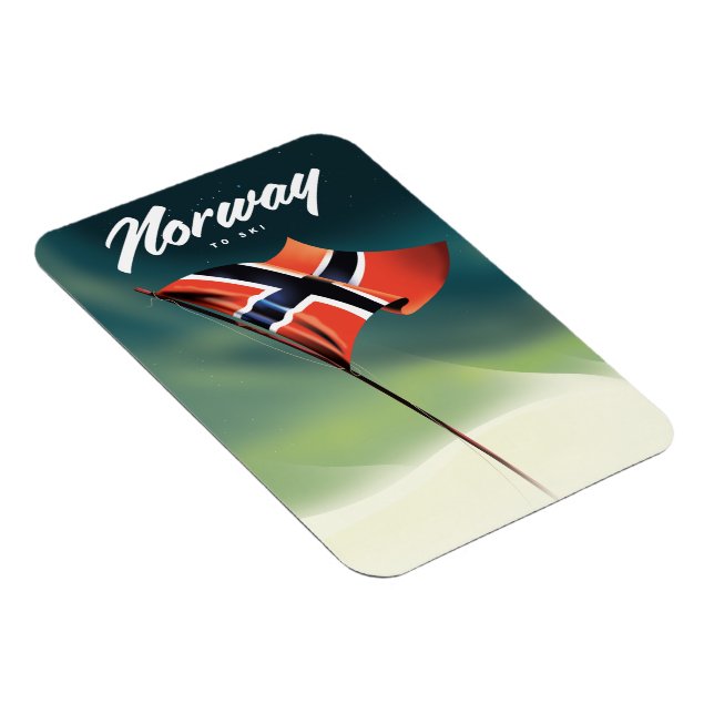 Magnet Flexible Affiche de ski norvégien (Côté Droit)