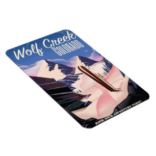 Magnet Flexible Affiche de ski Wolf Creek Colorado