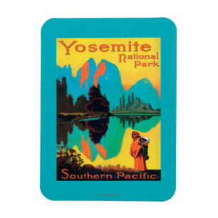 Magnet Flexible Affiche de touristes - parc national de Yosemite,