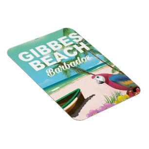 Magnet Flexible Affiche de vacances de Gibbes Beach Barbade