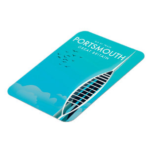 Magnet Flexible Affiche de vacances de Grande-Bretagne à Portsmout