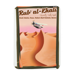 Magnet Flexible Affiche de vacances Rub' al Khali Arabie saoudite.