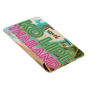 Magnet Flexible Affiche de vacances vintage Ko Lipe Thaïlande