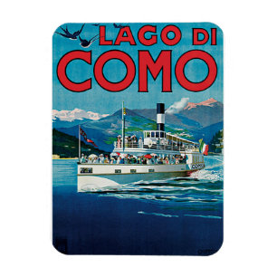 Magnet Flexible Affiche de Vintage voyage de Lago Di Como