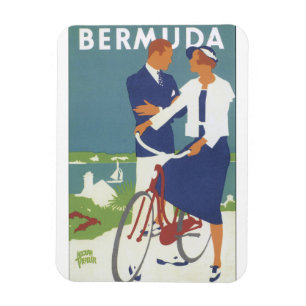 Magnet Flexible Affiche de Vintage voyage des Bermudes