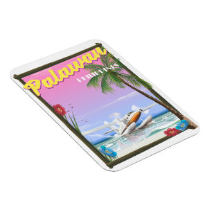Magnet Flexible Affiche de vol pour Palawan Philippines