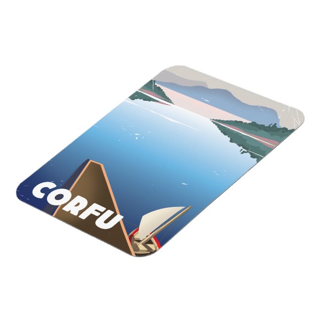 Magnet Flexible Affiche de voyage à Corfou (Côté Gauche)
