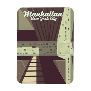 Magnet Flexible Affiche de voyage à Manhattan New York City.