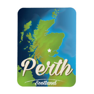 Magnet Flexible Affiche de voyage à Perth Écosse