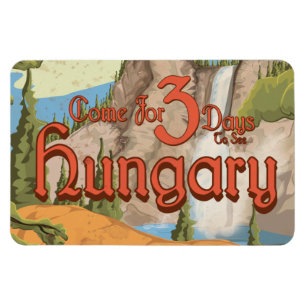 Magnet Flexible Affiche de voyage ancienne de Hongrie