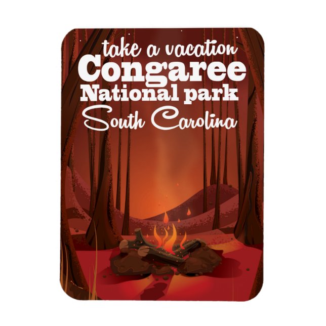 Magnet Flexible Affiche de voyage dans le parc national du Congare (Vertical)