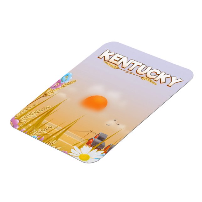 Magnet Flexible Affiche de voyage de la ferme Kentucky Cute (Côté Gauche)