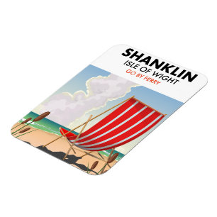 Magnet Flexible Affiche de voyage de la plage de Shanklin île de W
