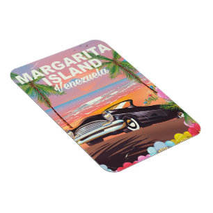 Magnet Flexible Affiche de voyage de l'île Margarita - Venezuela