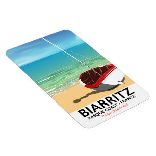 Magnet Flexible Affiche de voyage de plage Biarritz France