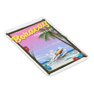 Magnet Flexible Affiche de voyage de plage de Boracay Philippines