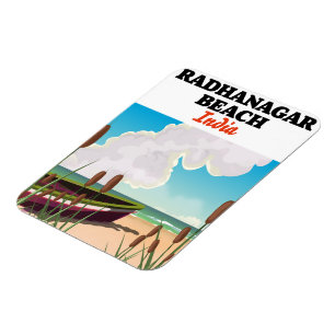 Magnet Flexible Affiche de voyage de Radhanagar Beach Inde