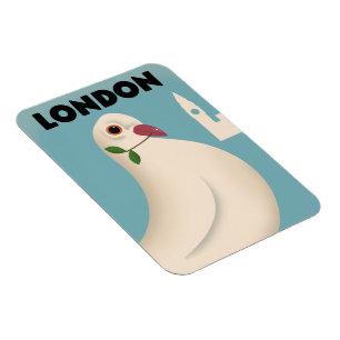 Magnet Flexible Affiche de voyage de style vintage de Londres.