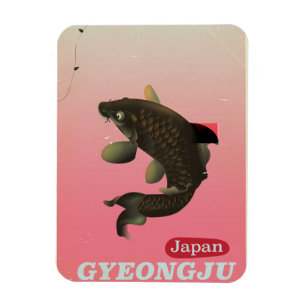 Magnet Flexible Affiche de voyage de style vintage Gyeongju Corée