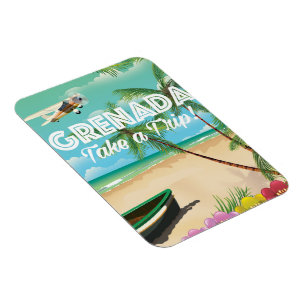 Magnet Flexible Affiche de voyage de vacances vintage Grenade