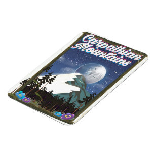 Magnet Flexible Affiche de voyage des Carpates