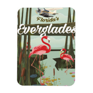 Magnet Flexible affiche de voyage dessin animé des Everglades de F