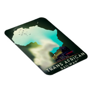 Magnet Flexible Affiche de voyage du chemin de fer transafricain