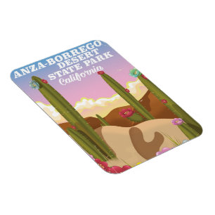 Magnet Flexible Affiche de voyage du Parc d'état du désert d'Anza-