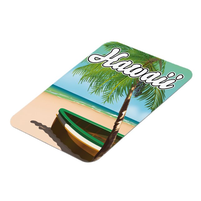 Magnet Flexible Affiche de voyage Hawaii Tropical Beach (Côté Gauche)