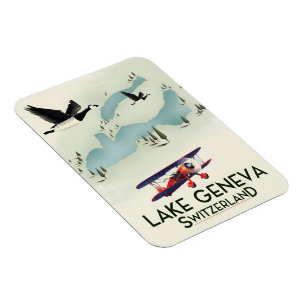Magnet Flexible affiche de voyage lac genève suisse