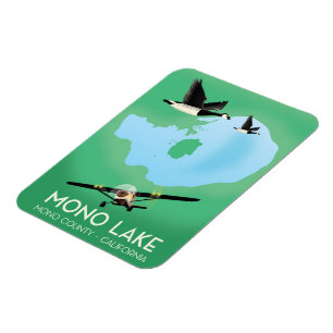 Magnet Flexible Affiche de voyage Mono Lake, comté de Mono, Califo