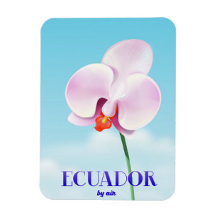 Magnet Flexible affiche de voyage orchidée Équateur