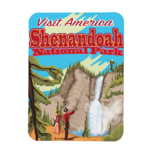 Magnet Flexible Affiche de voyage Parc national et réserve de Shen