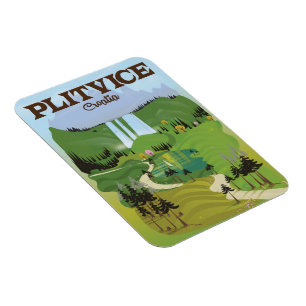 Magnet Flexible Affiche de voyage Plitvice Croatie