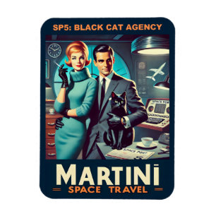 Magnet Flexible Affiche de voyage spatial Martini SP5 : Agence Bla