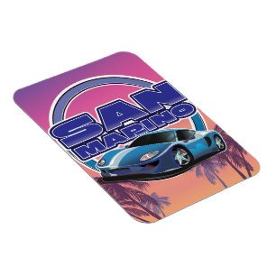 Magnet Flexible Affiche de voyage sportive de Saint-Marin