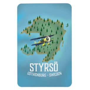 Magnet Flexible Affiche de voyage Styrsö, Suède.