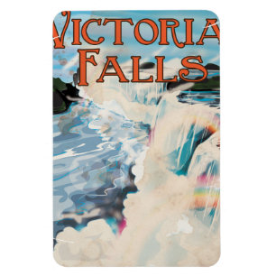 Magnet Flexible affiche de voyage Victoria Falls Vintage