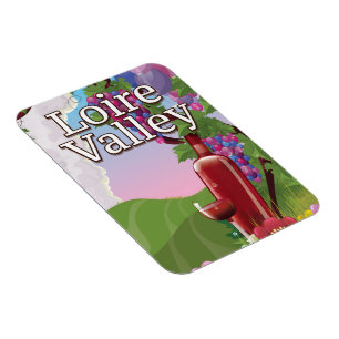Magnet Flexible affiche de voyage vin vallée de la loire