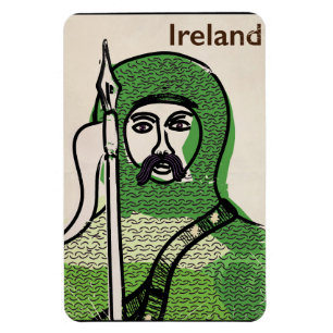 Magnet Flexible Affiche de voyage vintage chevalier Irlande