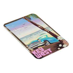 Magnet Flexible affiche de voyage vintage de key west florida