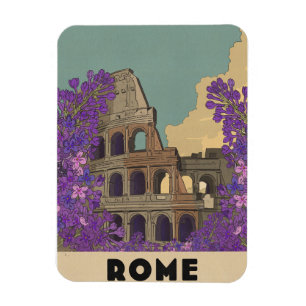 Magnet Flexible Affiche de voyage vintage de Rome
