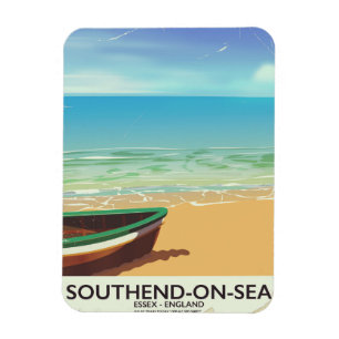 Magnet Flexible Affiche de voyage vintage de Southend-on-Sea, Esse