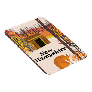 Magnet Flexible Affiche de voyage vintage du New Hampshire États-U