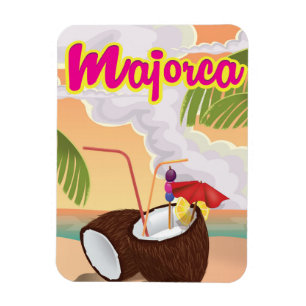 Magnet Flexible affiche de voyage vintage majorque.