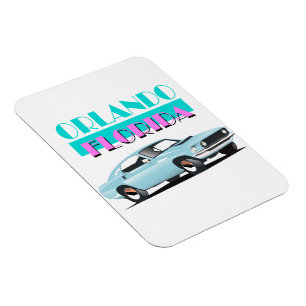 Magnet Flexible Affiche des années 80 d'Orlando Floride
