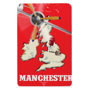 Magnet Flexible Affiche vintage de voyage de Manchester