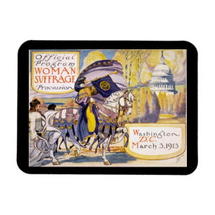 Magnet Flexible Affiche vintage du suffrage féminin