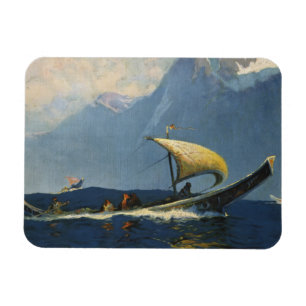 Magnet Flexible Affiche Vintage voyage pour l'Alaska Pacifique Nor