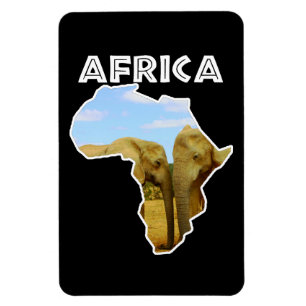 Magnet Flexible Afrique Faune Continent Blue Sky Elephant